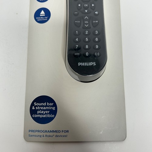 New Philips Black Universal Remote Control SRP2013B/27 3-Device Control - Picture 3 of 4