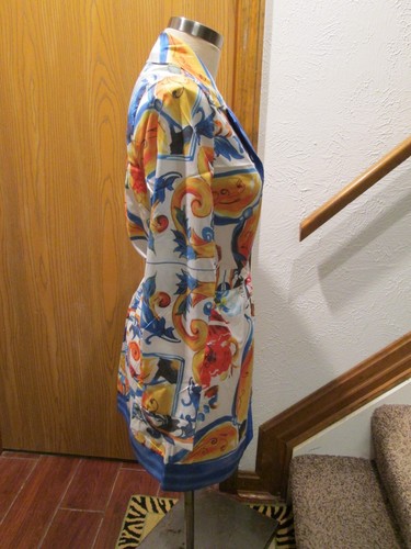 Colorful Floral Print Womens Long Sleeve Swimsuit Cover-up Size M NEW - Picture 6 of 10