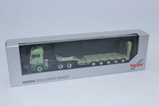 Herpa 958585 MAN TGX GM Semitieflade Sattelzug + Rampen Geiger 1:87 H0 NEU OVP