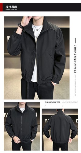 Men Spring Suit Casual Bomber Jacket 2025 New Fashion Outdoor Overcoats Workwear - Bild 14 von 28