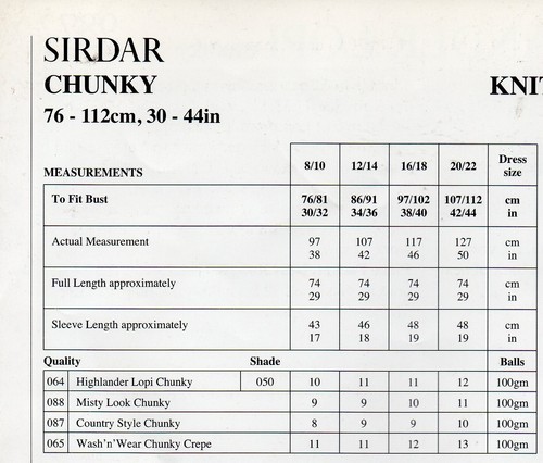 Sirdar Highlander Lopi Chunky Cardigan 9872  30 - 44 " - Picture 2 of 2