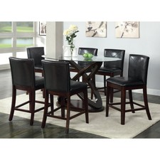 Furniture Of America Helena Counter Height Dining Table With Mirror Furniture Of America Ollivander Counter Height Gl Top Dining Table Dark