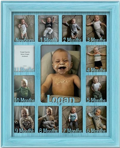 Baby First Year Personalized Frame - Holds Twelve 2.5" x 3.5" Newborn Photos - 第 87/156 張圖片