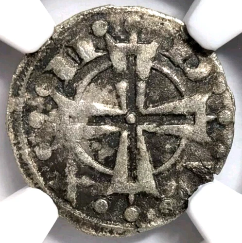 Raymond V France Provence NGC XF 45 Silver Denier Knights Templar Crusader