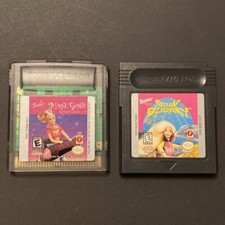 (2) Nintendo Game Boy Barbie Games - Ocean Discovery & GBC Magic Genie Adventure