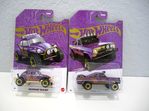 Lot of 2-2025 Hot Wheels 57th Anniversary Volkswagen Baja Bug and '73 Jeep J10