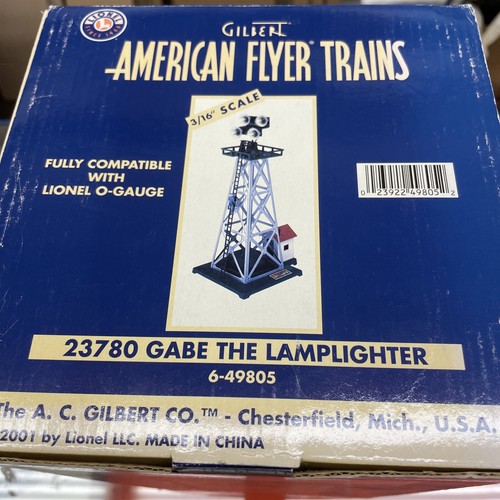 American Flyer 6-49805 S Scale Gabe the Lamplighter Tower — New UV Stained Box • - Picture 2 of 3