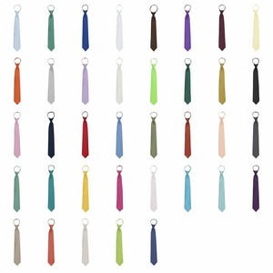 Steel Blue Jacob Alexander Boys 14 Pretied Ready Made Solid Color Zipper Tie