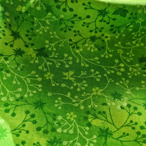 Cotton Blender Fabric - Emerald Green Floral Butterfly - Craft Material Metre - Picture 5 of 6