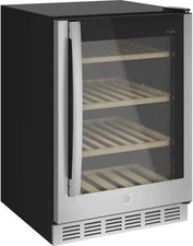 GE Profile 24" W 155-Can / 52-Bottle Beverage Center Refrigerator PVS06BSPSS NEW