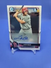 2018 Bowman Chrome Luken Baker 1st Auto Prospect