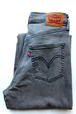 Levi's ribcage straight ankle women's jeans W27 L29 mid grey stretch LEVH824