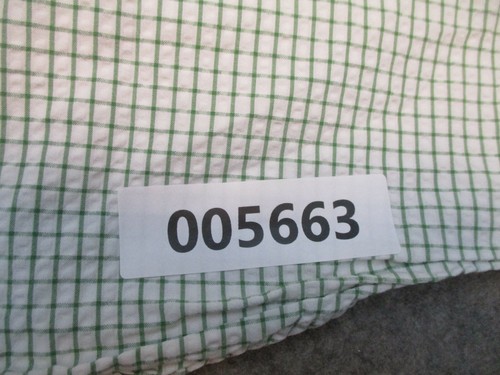 LL Bean Button Up Shirt Mens Medium Green White Plaid Short Sleeve Adult  - Picture 8 of 8