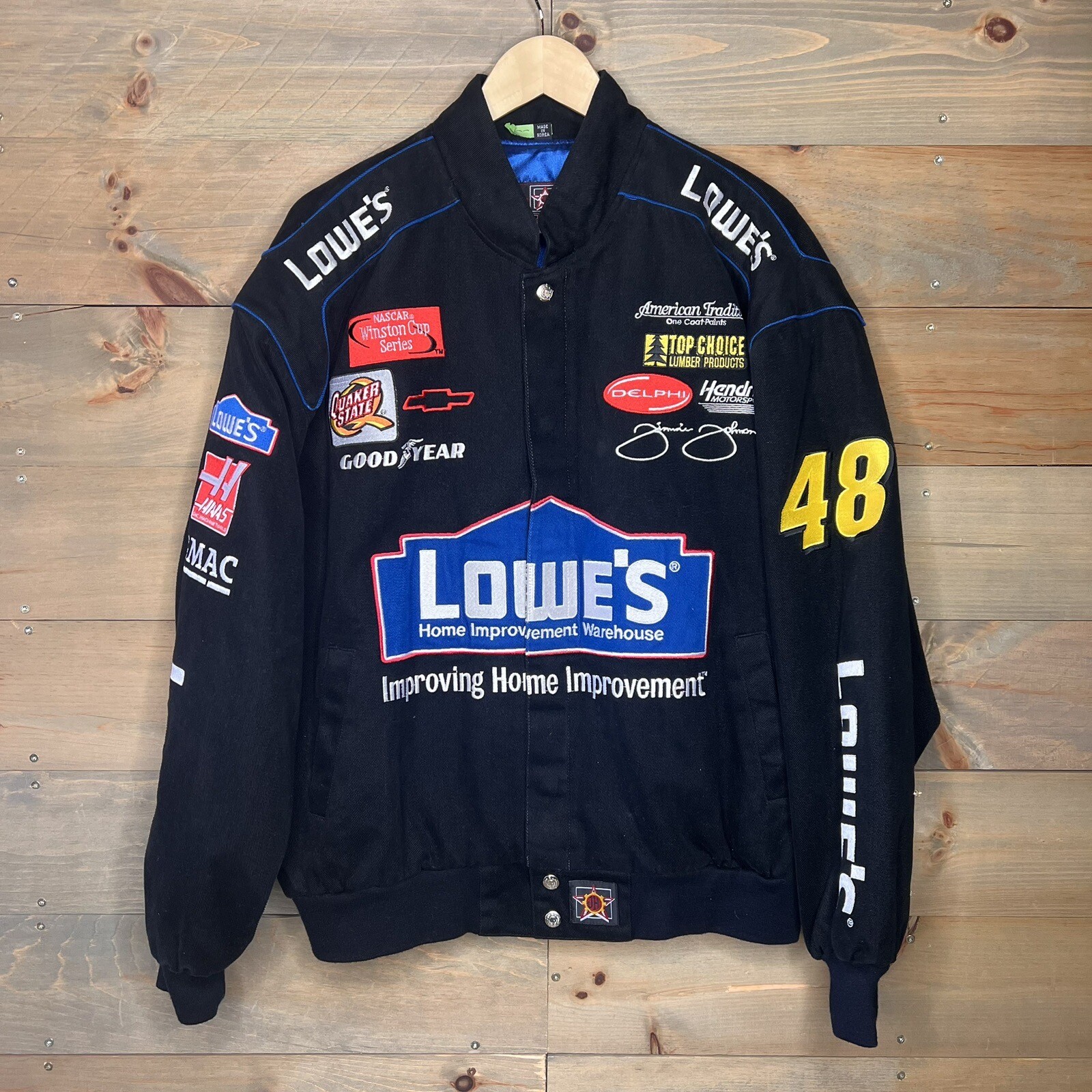 VTG JH Design NASCAR Racing Jacket Jimmie Johnson… - image 1