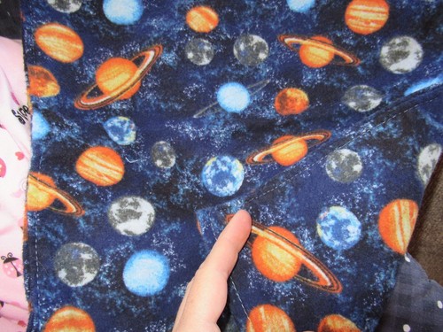 Baby blanket burp diaper cloth baby shower gift infant changing planets space - Picture 2 of 7