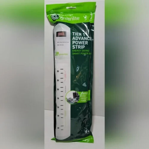 3-Pack Greenlite Tier 1 Surge Protectors 7-Outlet Power Strip 1440J for TV & PC - Picture 2 of 4