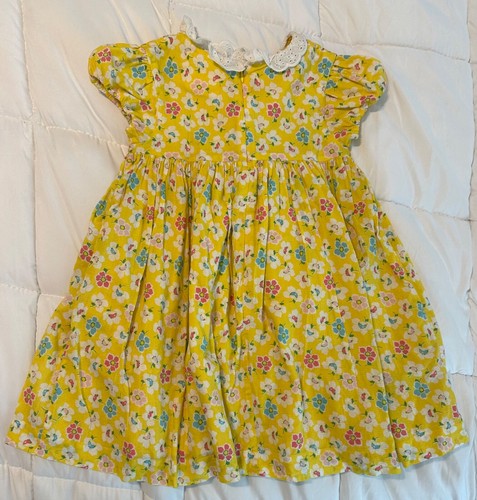 Mini Boden Smocked with Lace Collar Pockets Dress EUC Girls Size 5-6 - Picture 3 of 3