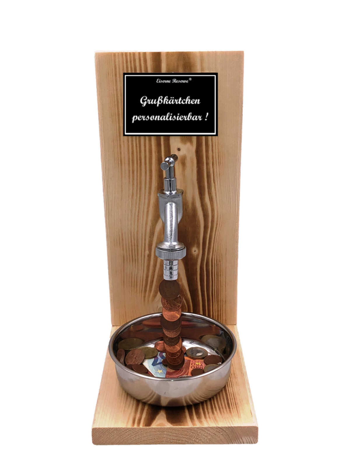 Eiserne Reserve ® Geldhahn Personalisierbar Geldgeschenk - Geschenkidee Namen