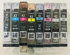 Lot 8 Virgin Empty Genuine Canon Cli-42 Inkjet Cartridges ALL CLR 