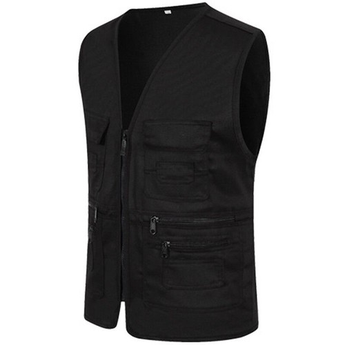 Men Multi Pockets Utility Vest Fishing Travelling Waistcoat Hiking Gilet Coat F( - Picture 13 of 15