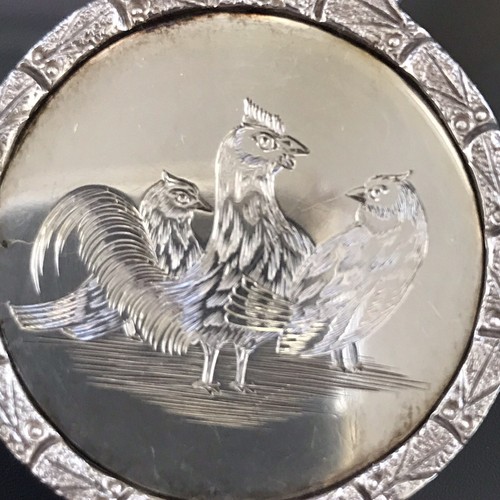 Antiguo Reloj Victoriano Plata Esterlina Club Avícola Llavero Premios Medalla 1886 - Imagen 1 de 11