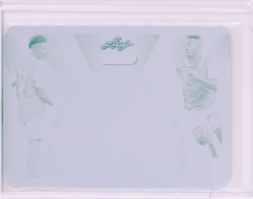 Bukayo Saka , Gabriel Jesus #DA-15 2022 Leaf Vivid Dual Autographs card