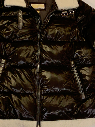 Michael Kors Cuello Acolchado Sherpa Combo Puffer Chaqueta Chocolate Nuevo con Etiquetas Talla XL - Imagen 2 de 15