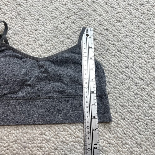 Unbranded Crop Top Tank Girls Small Gray Active Stretch Sleeveless Solid Shirt - Picture 4 of 6