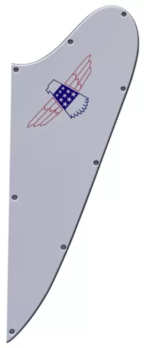 New 3 Ply White Guitar Pickguard Logo For Gibson Firebird Thunderbird Bass Style