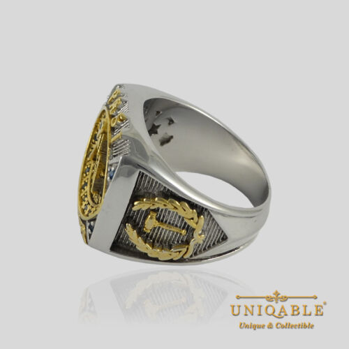 Past Master Freimaurerring Sterlingsilber Freimaurer Gold Pld Freimaurer Größe EINZIGARTIG - Bild 6 von 12