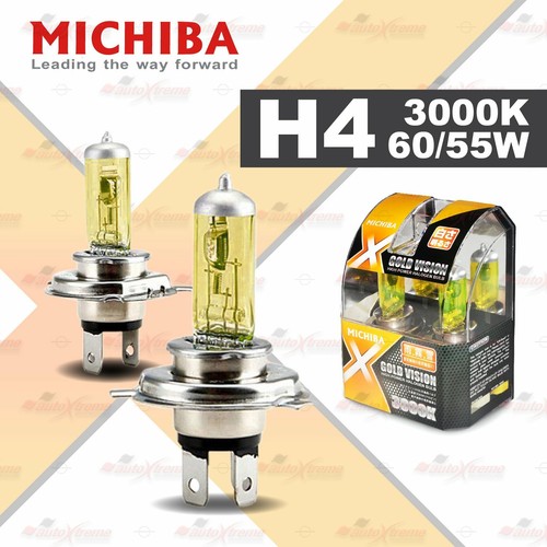 2er MICHIBA H4 472 Scheinwerfer Halogen Auto Lampen 2300K Gelb NEBELSCHEINWERFER - Bild 9 von 10