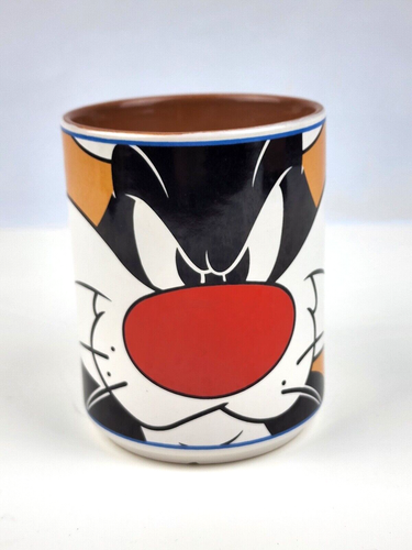 1998 Looney Tunes - Sylvester das Auto Kaffeebecher Tasse großes Gesicht / Kopfdruck - Bild 1 von 6