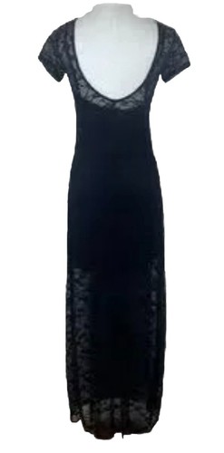 Wild Fable Women's Black Lace Maxi Dress w/ Mid-Thigh Slip Sz: M NWT $32 - Picture 6 of 9