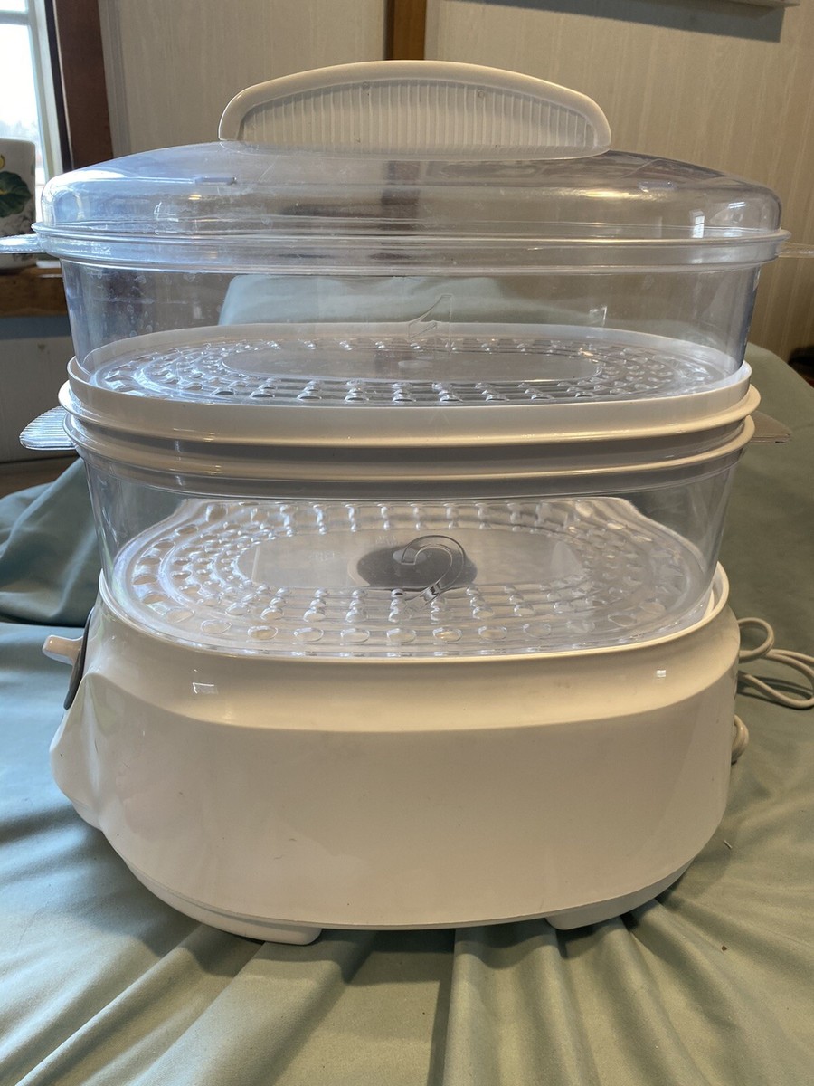 Rival two-tiered food steamer; Model CKRVSTLM21; Used once