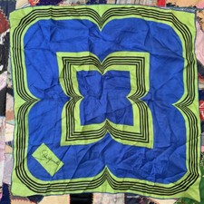 vintage Schiaparelli multicolor bright mod silk scarf