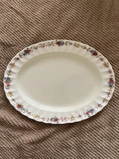 Spode Royal Jasmine Copeland Hazel Dell 13" Oval Platter Serving Dish 1954