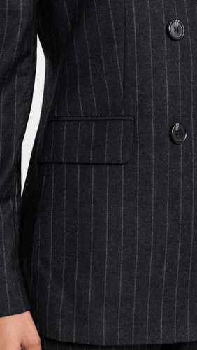 NWT Theory Slim Double Breasted Jacket Blazer, Charcoal Multi Size 2, 10 $575 - Picture 6 of 15