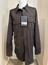 BLAUER MENS L/S RAYON BLEND SUPERSHIRT ZIP SHIRT 8906 Brown Sz 16.5 37 NWT