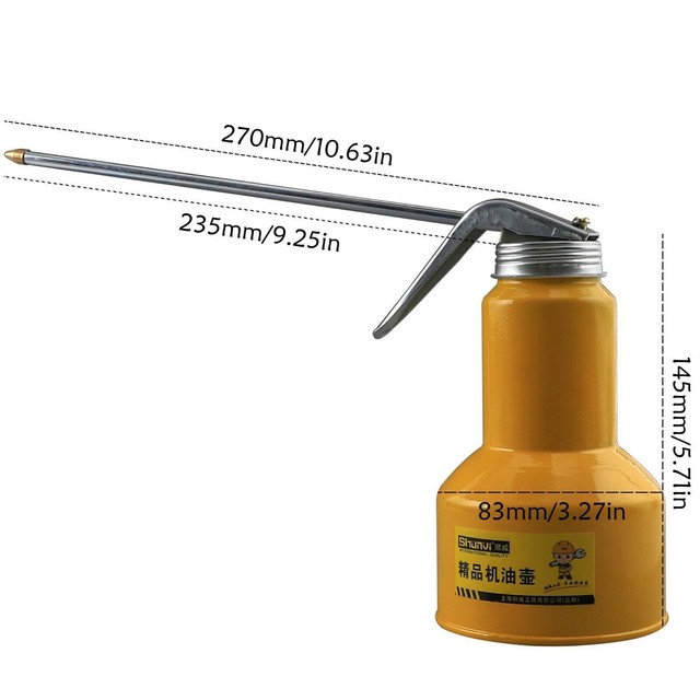 500ML Metal High Pressure Oiler Can Pump Lubrication Bottle Manual Oil Gun Spray 500ML Metal High Pressure Oiler Can Pump Lubrication Bottle Manual Oil Gun Spray