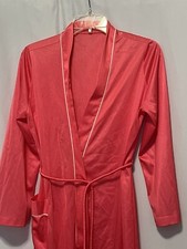 VTG Silky SATINESSENCE Vassarette Nylon Robe Shimmery Hot Pink Size 34 Ladies S