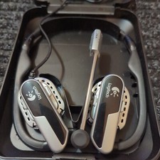 Logitech Premium Notebook Silver/Black Neckband Headset PRE-OWNED 