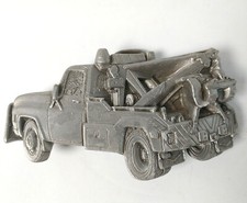 Vintage Belt Buckle 1980 Tow Truck Design The Great American Buckle Co