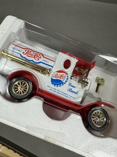 Lot Of 4 Vintage Die Cast Truck Banks Pepsi Firetruck Ford Big A Delivery - Picture 11 of 12