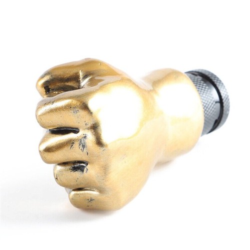 1x 3D Gold Resin Fist Car Shifter Lever Stick Head Manual Shift Knob Universal - Picture 3 of 7