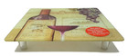 Cutting Board Counter Saver Tempered Glass 12"x12" Wine Vineyard Stove Top 2" Hi