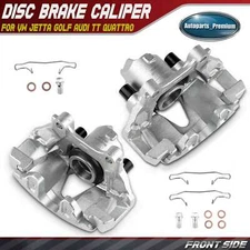 2x Front LH & RH Brake Caliper with Bracket for VW Jetta Golf Audi TT Quattro