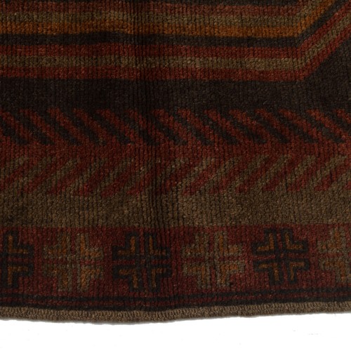 Vintage afghanischer überfärbter Teppich Handarbeit Wolle von Paschtun Artisans 4,4 x 2,9 Fuß - Bild 5 von 6