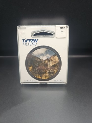 Genuine Tiffen 58mm Clear Glass Lens Filter PRISTINE - Picture 1 of 6