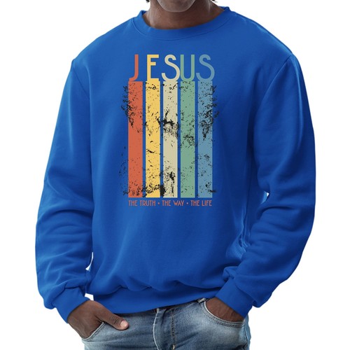 Mens Graphic Sweatshirt - the Truth the Way the Life - Picture 25 of 70