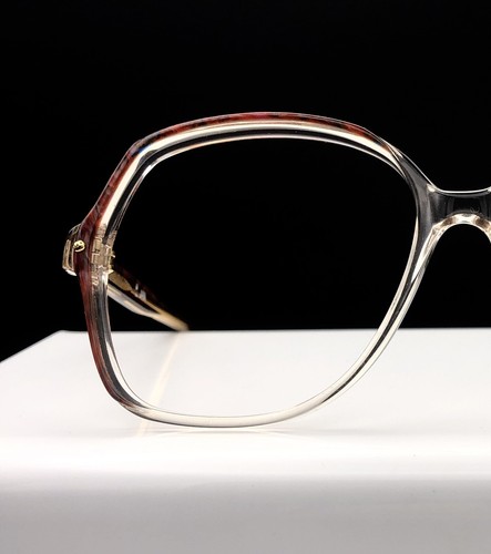 Vintage Red Blue Patterned Women's 70's 80's Plastic Glasses Spectacle Frame - Picture 2 of 10